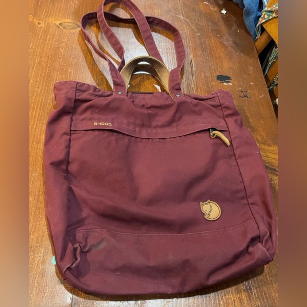 Fjallraven Burgundy Tote Bag